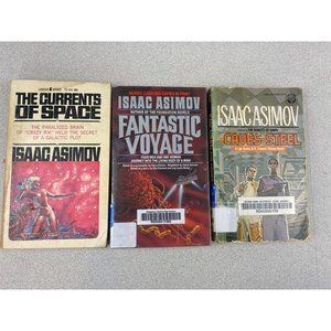 Isaac Asimov Lot Of 3 Pocket Novels Former School Library books